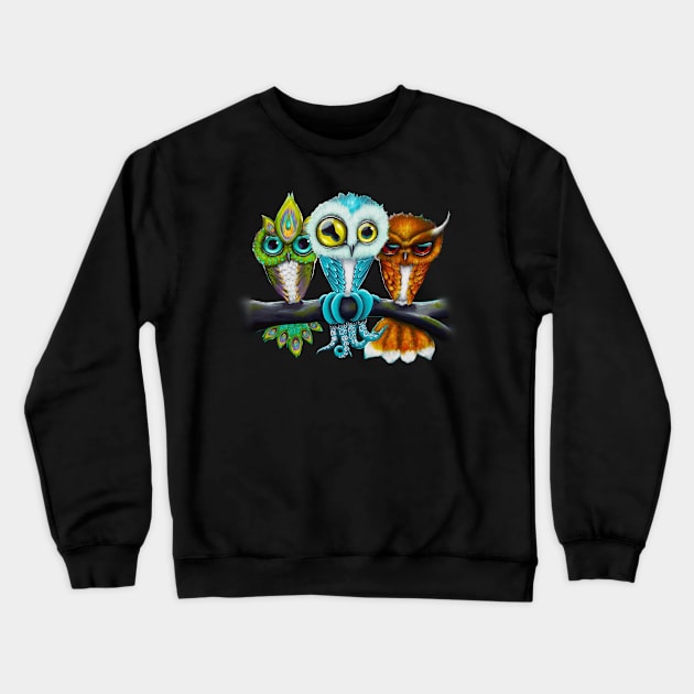 three owl Crewneck Sweatshirt by Artelies202